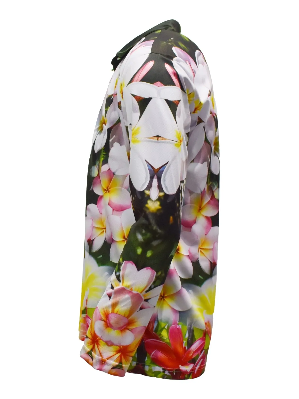 Adult Sun Long Sleeve Tropical Shirts - Frangipani