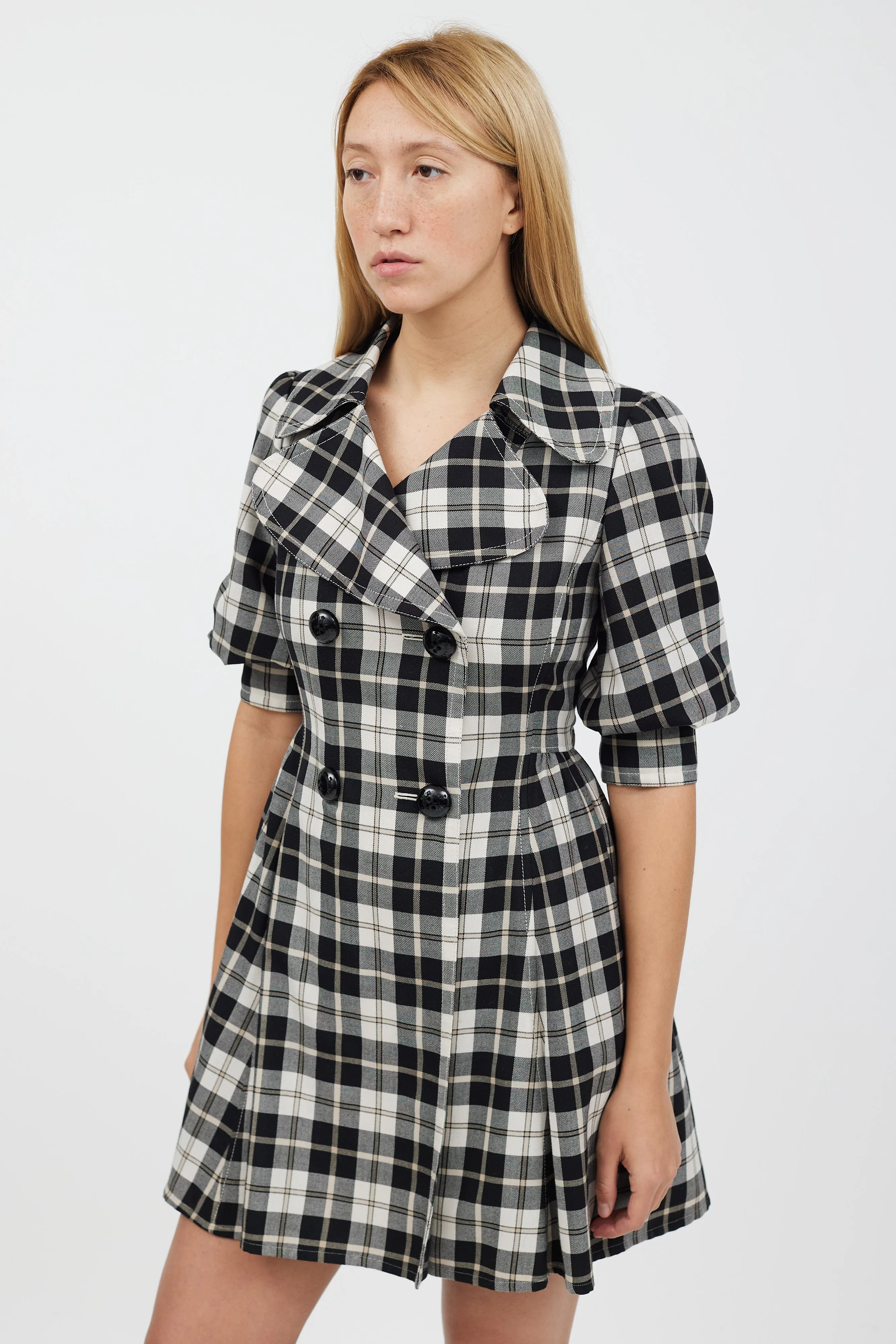 Black & White Plaid Dress