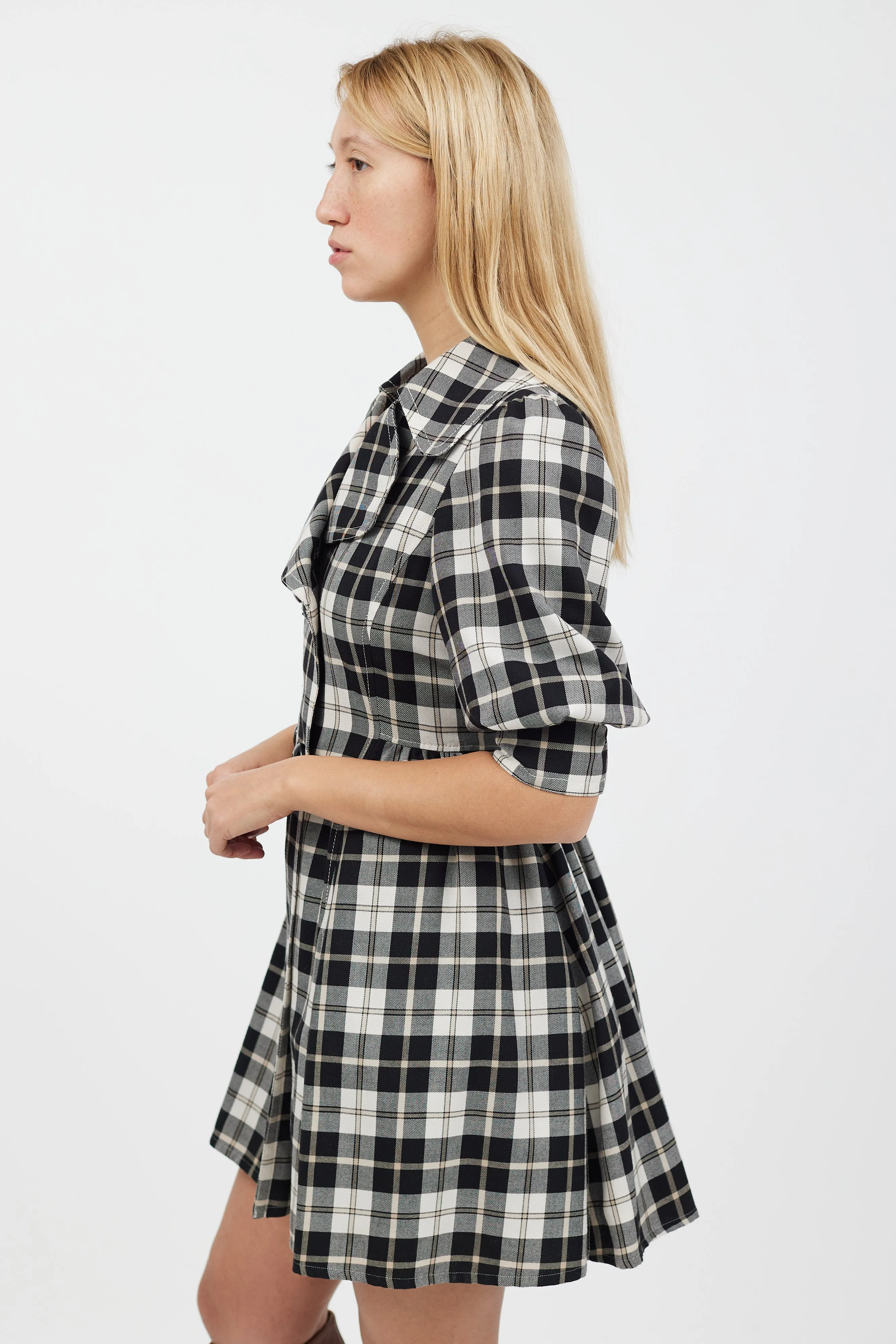 Black & White Plaid Dress