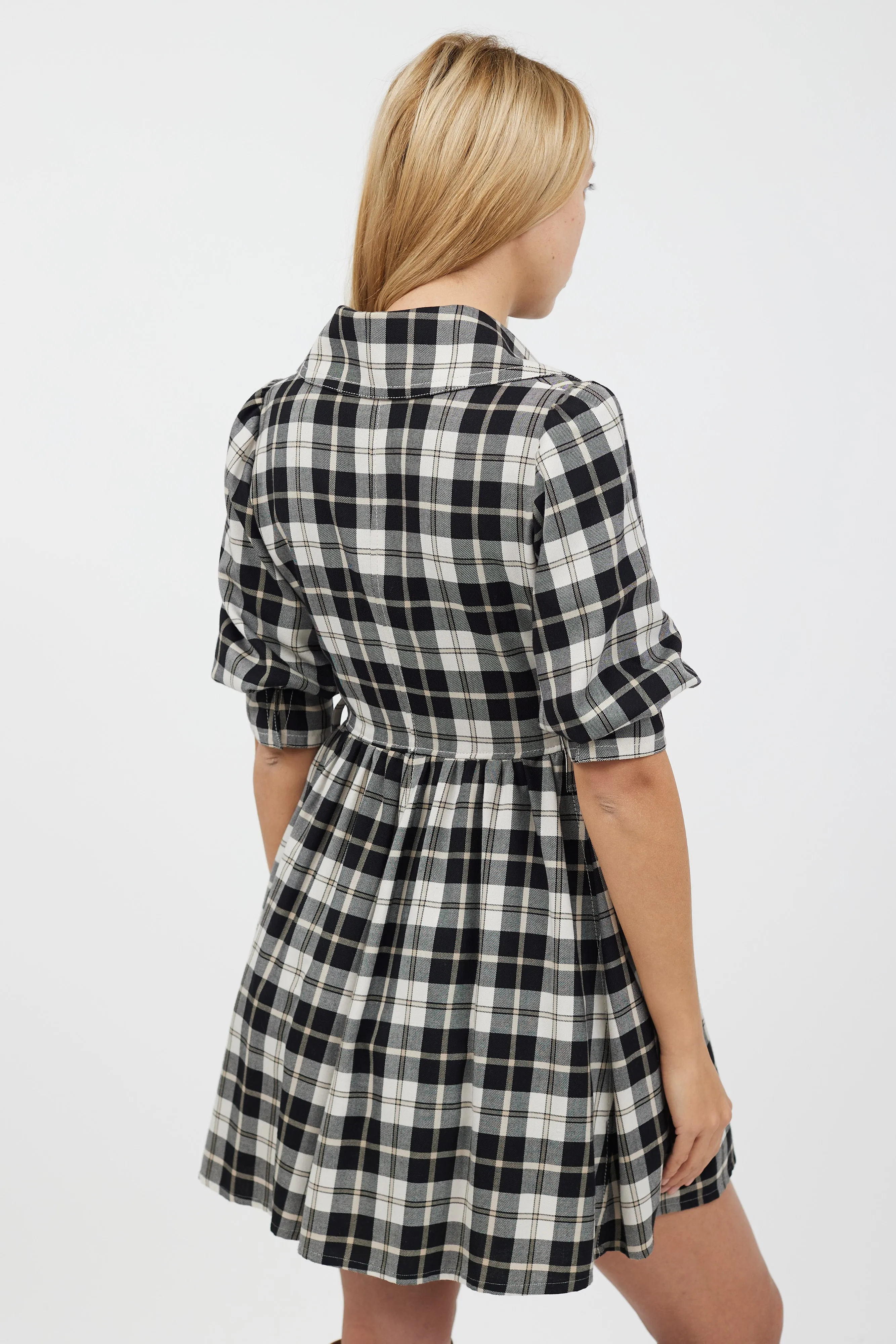 Black & White Plaid Dress