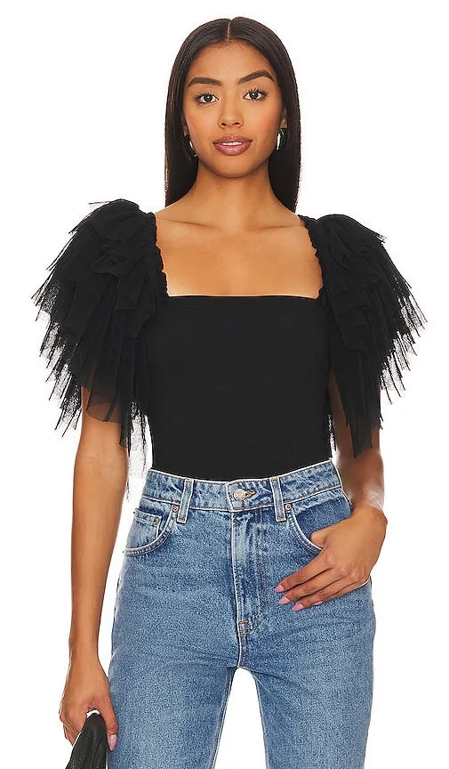 Free People x Intimately FP Kill The Light Bodysuit in Black