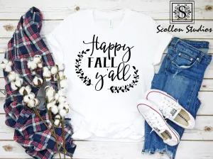 Happy Fall Y'all, Fall Shirt