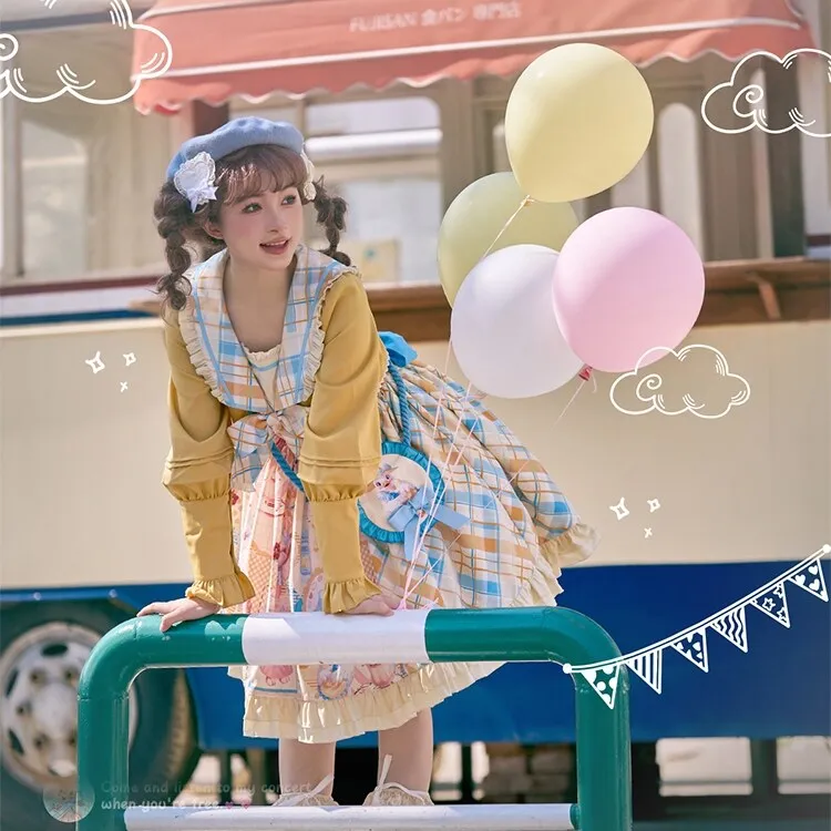 Kawaii Sweet Style Cartoon Animal Print One-piece Lolita Dress