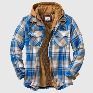 Men's Casual Checkered Jacket: Regular Fit Spring/Autumn Outerwear