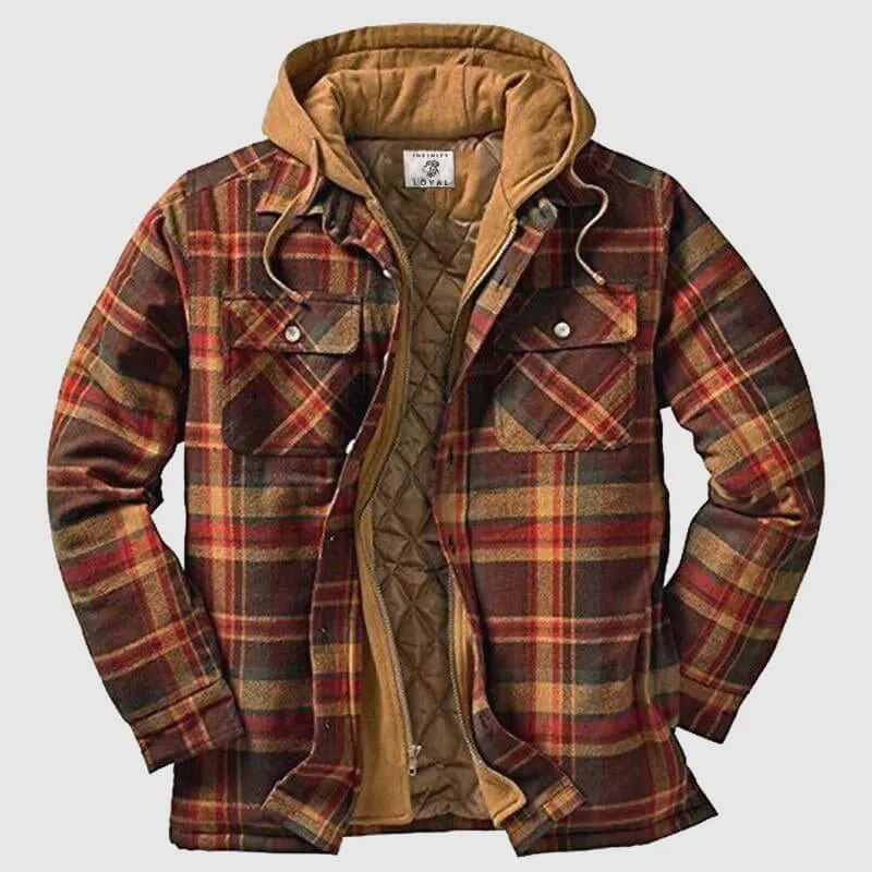 Men's Casual Checkered Jacket: Regular Fit Spring/Autumn Outerwear
