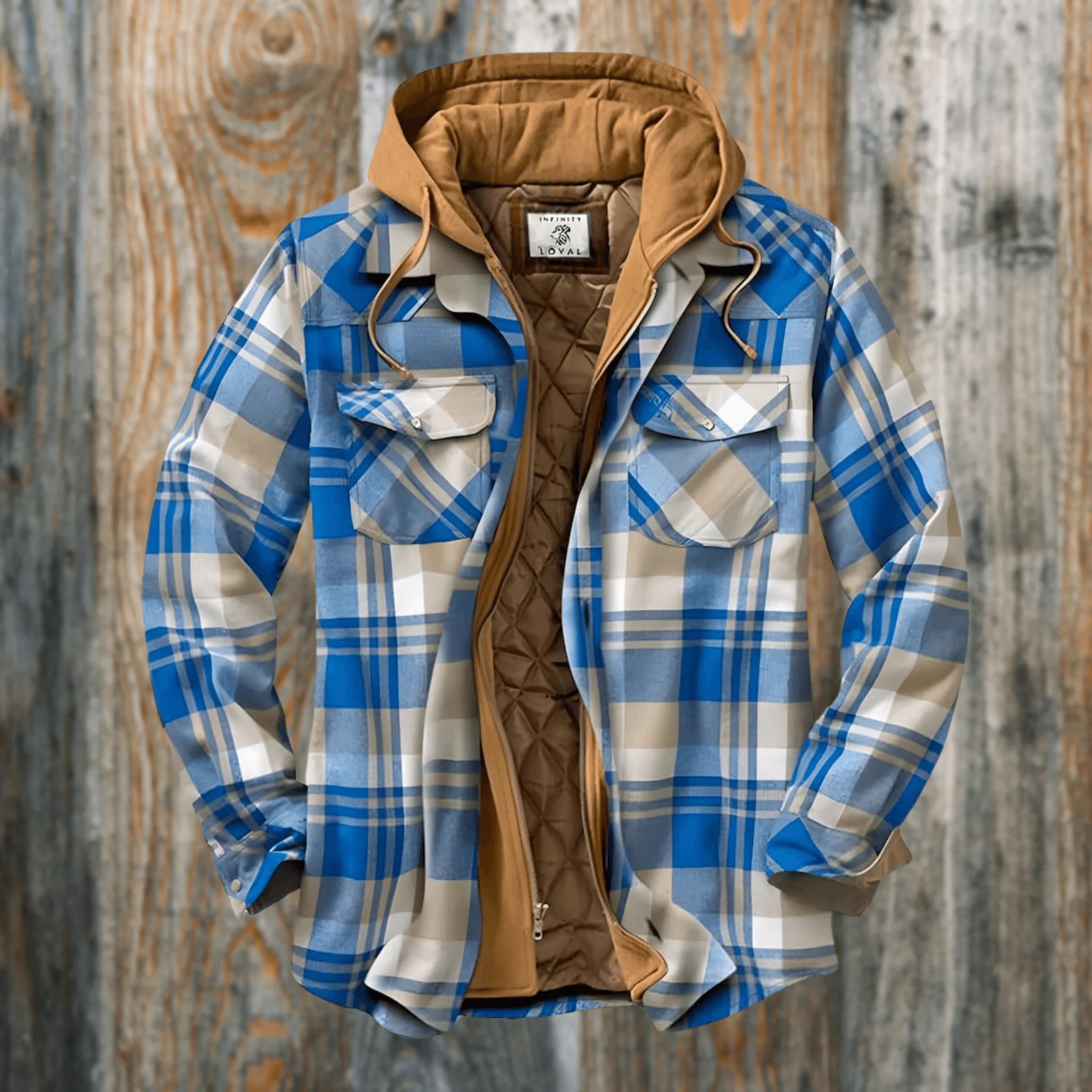 Men's Casual Checkered Jacket: Regular Fit Spring/Autumn Outerwear