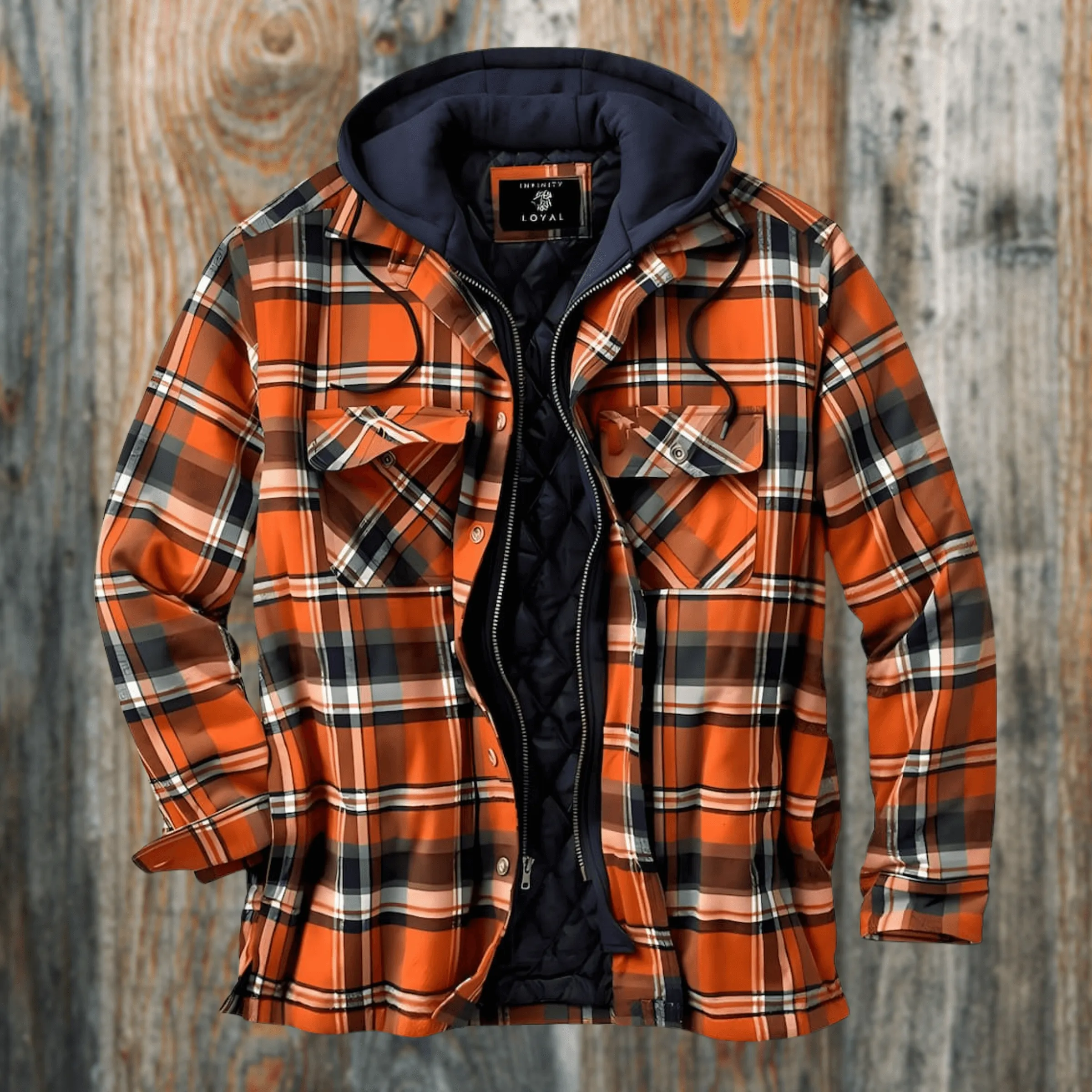 Men's Casual Checkered Jacket: Regular Fit Spring/Autumn Outerwear