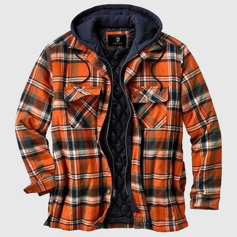 Men's Casual Checkered Jacket: Regular Fit Spring/Autumn Outerwear