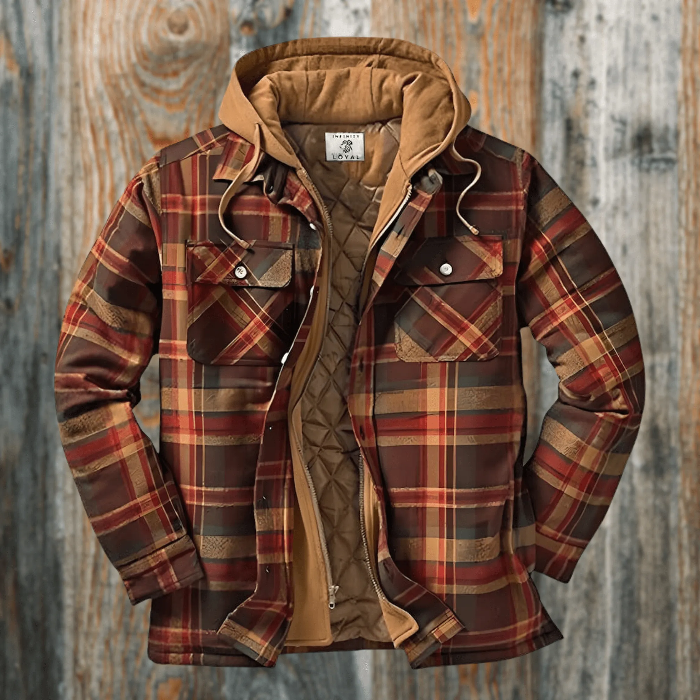 Men's Casual Checkered Jacket: Regular Fit Spring/Autumn Outerwear