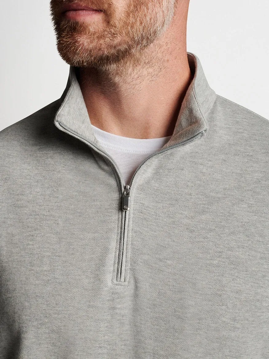 Peter Millar Crown Comfort Pullover in Light Grey